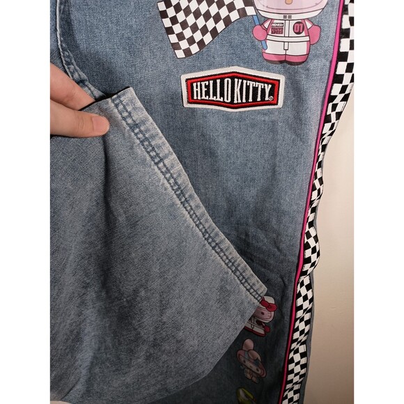 Hello Kitty and Friends Sanrio Racer Patches Wide Leg Light Jeans Size 15 - Picture 8 of 13